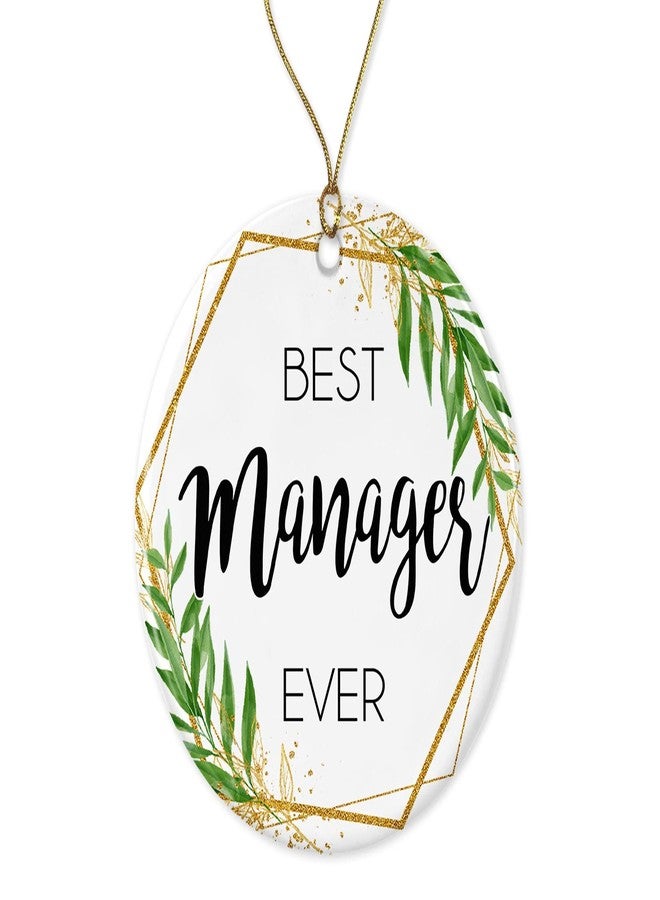 WolfeDesignPDD Manager Christmas Ornament - Christmas Ornament Gift for Manager - World's Best Manager - Best Manager Ever - Manager Gifts Printed on Both Sides - Image 1